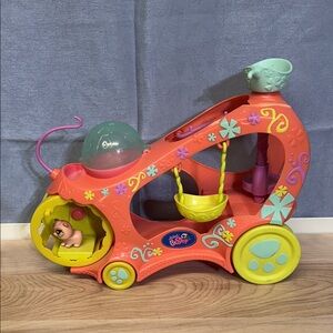 2009 Hasbro Littlest Pet Shop LPS Paw Powered Cruiser Hamster Wheel Car Vehicle